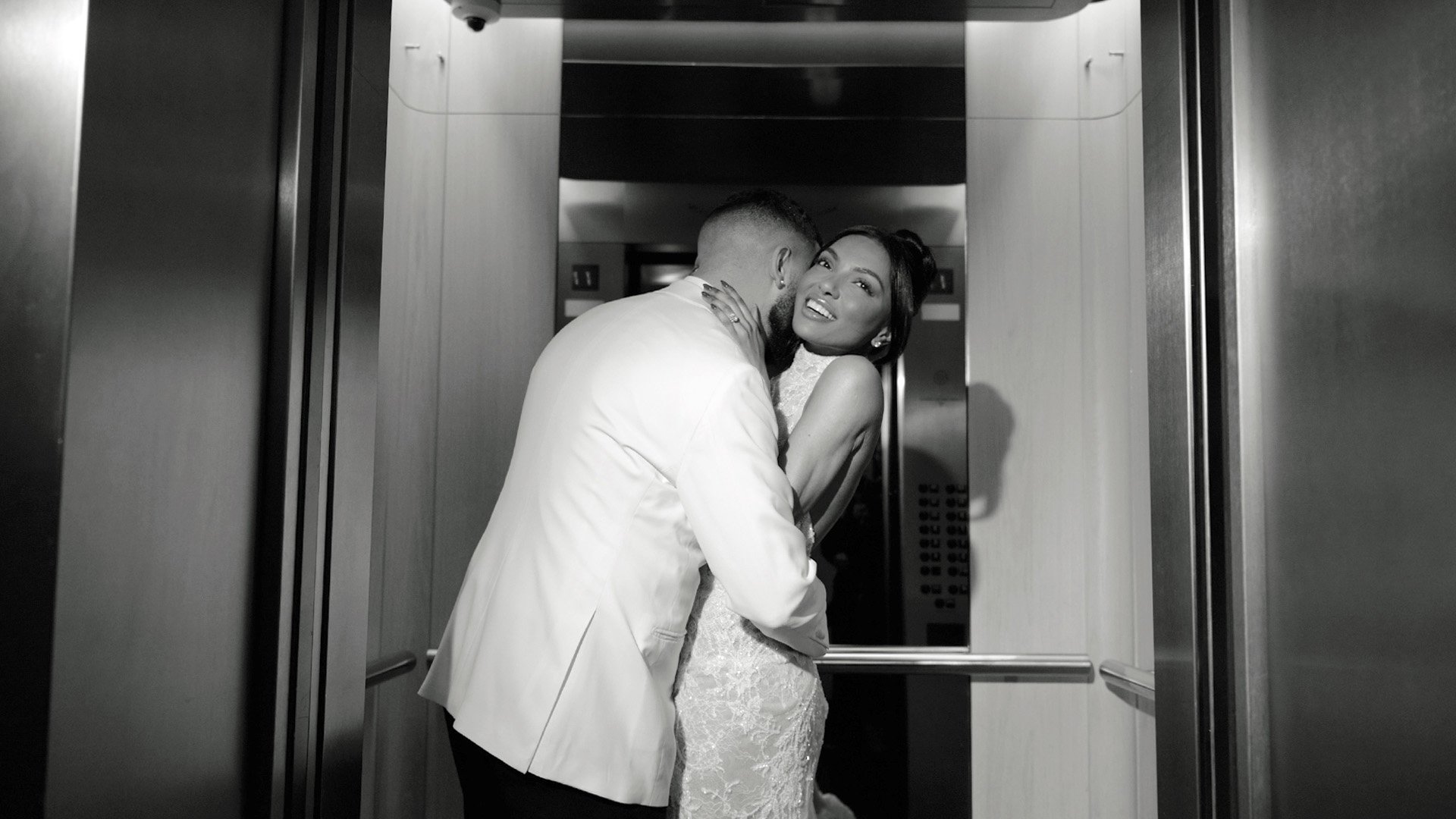 Couple kiss at their Park Hyatt Wedding in Toronto